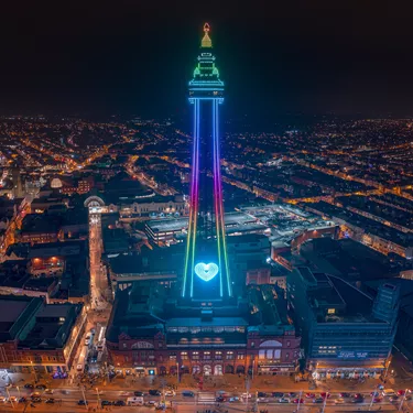 The Blackpool Tower at night