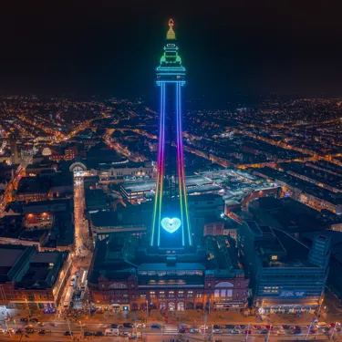 The Blackpool Tower at night