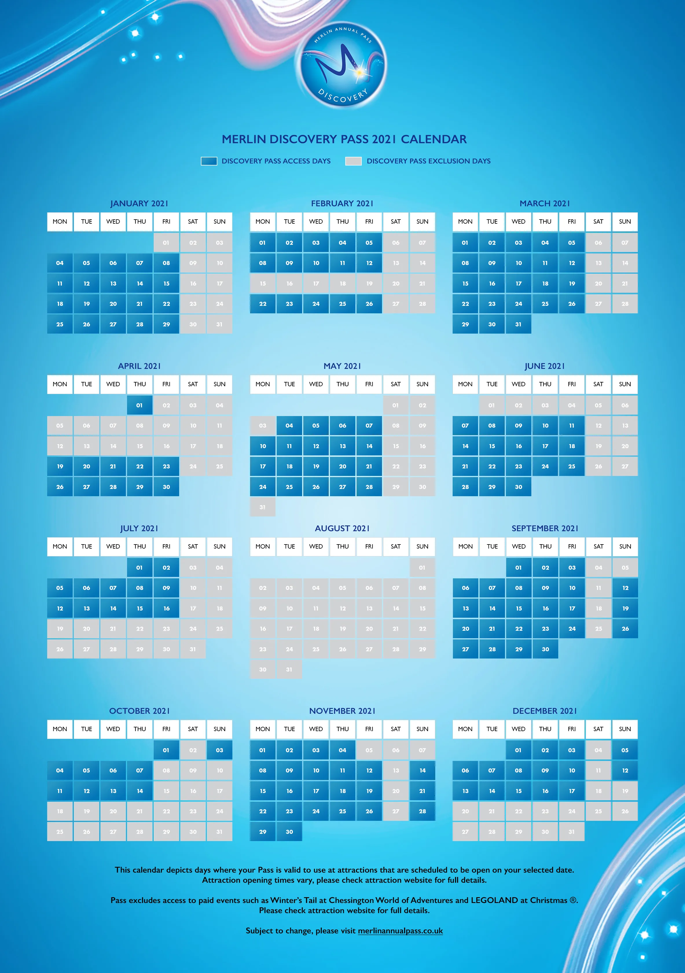 Merlin Discovery Pass dates expanded RideRater
