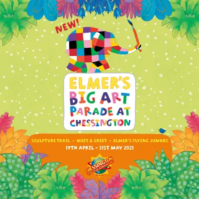 Elmers Big Art Parade at Chessington