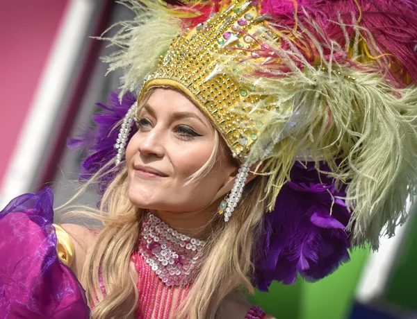 Performer at Alton Towers Mardi Gras