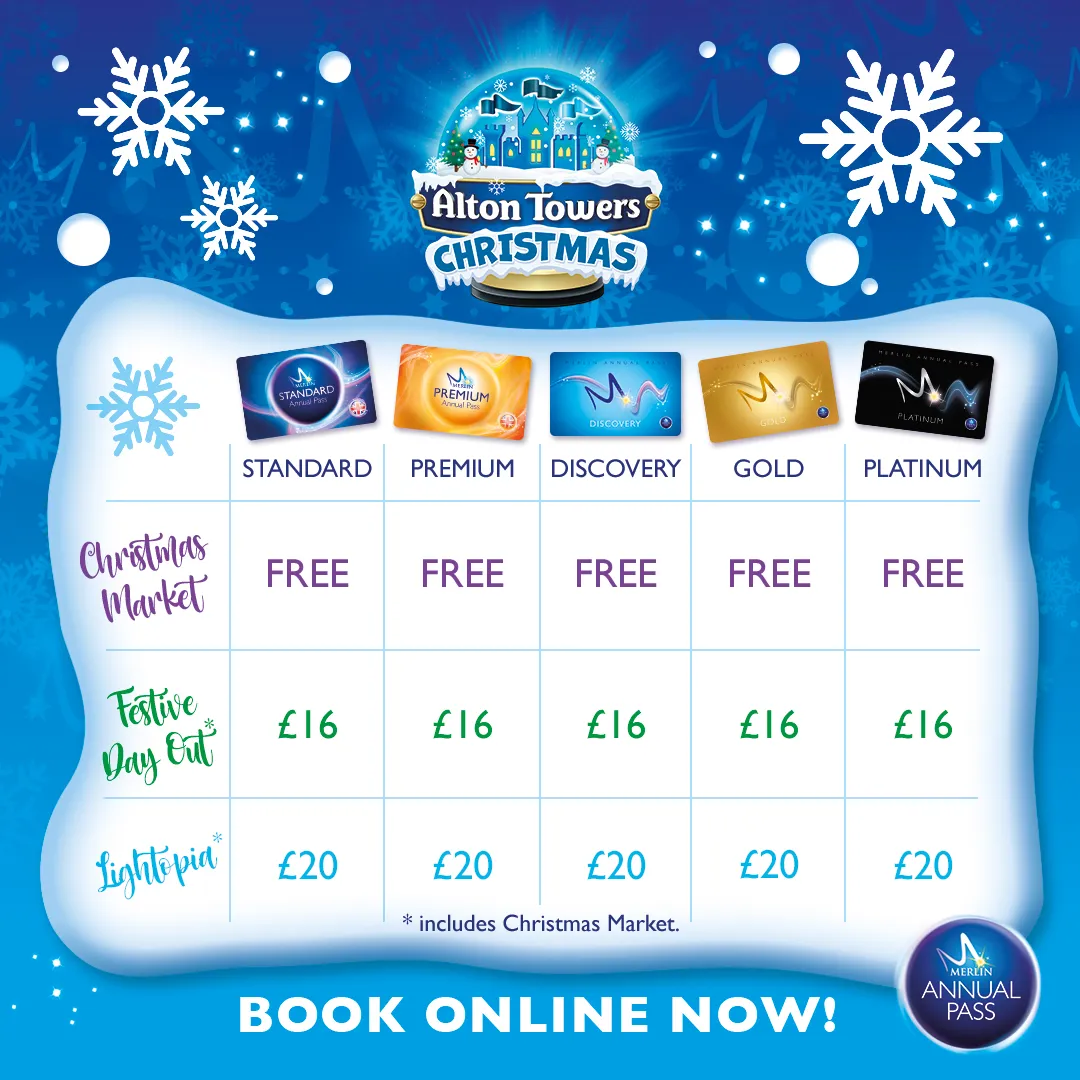 Alton Towers Christmas - Passholder Pricing