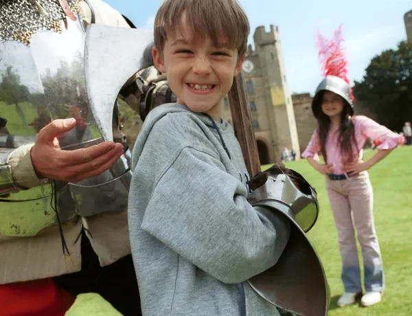 Kids Having Fun at Warwick Castle