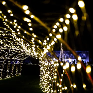 Light Trail at Christmas at the Castle at Warwick Castle