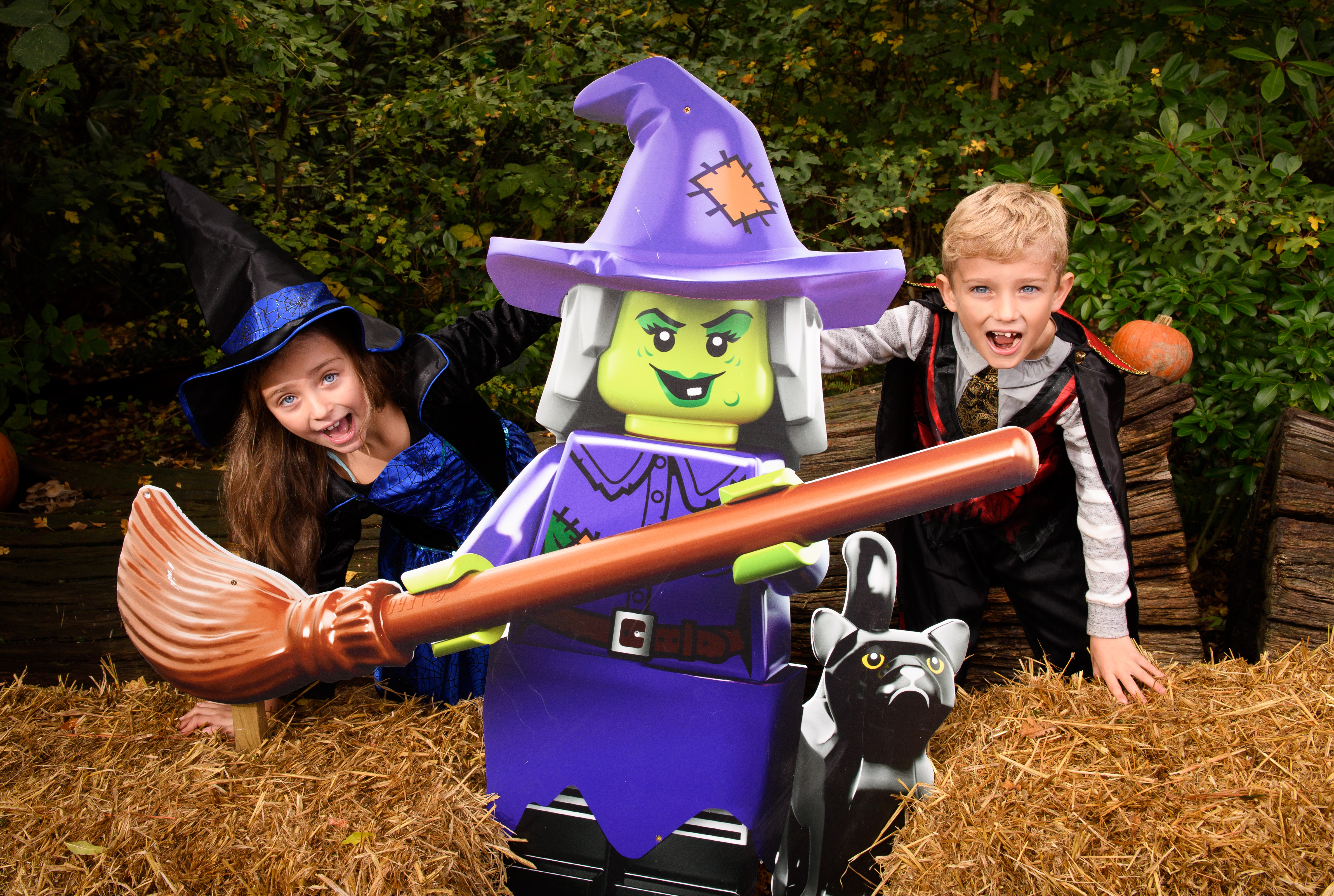 Children in Halloween costumes during Brick or Treat at the LEGOLAND Windsor Resort