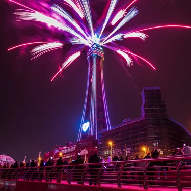 Fireworks at The Blackpool Tower