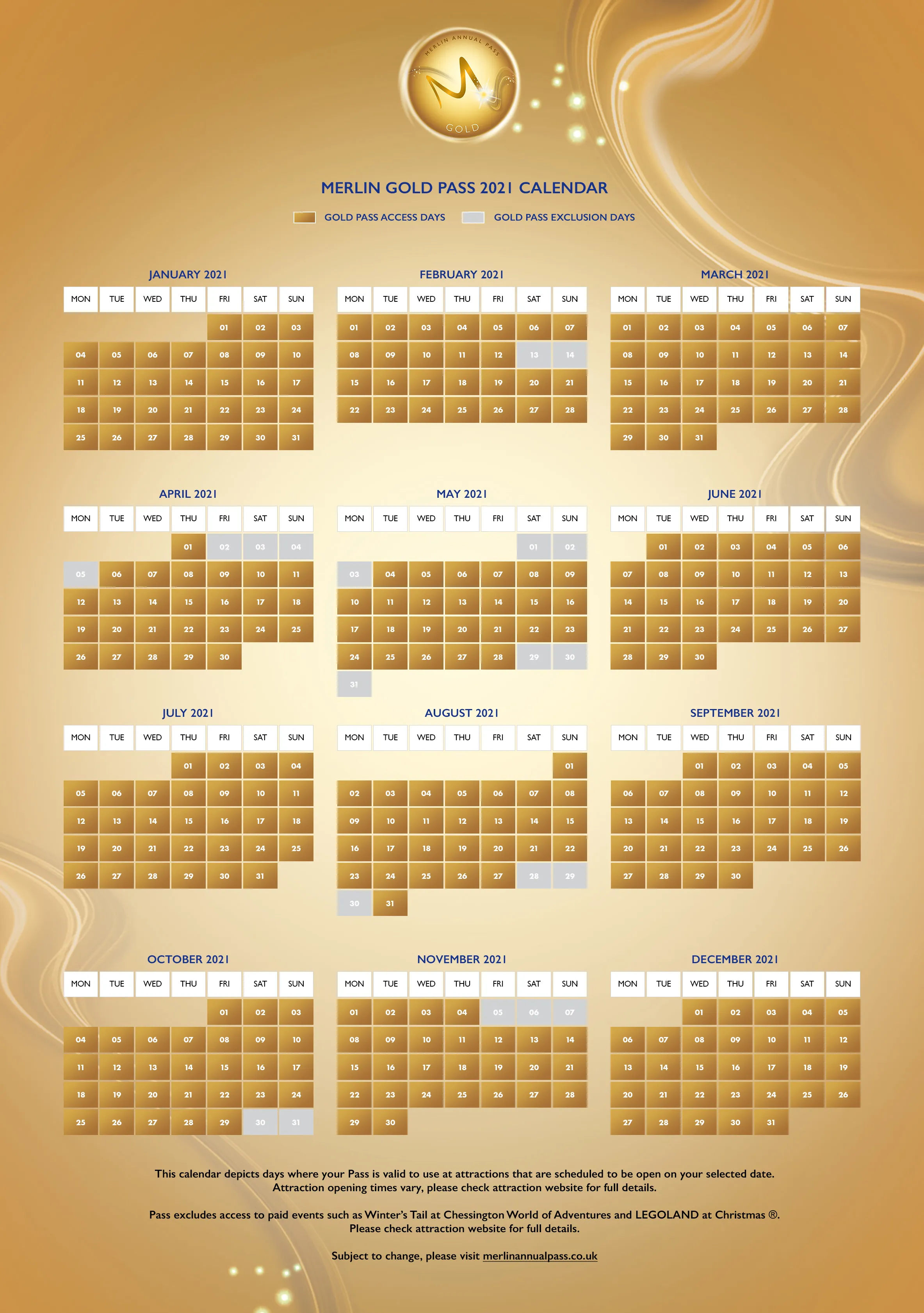 Annual Pass Restriction Dates Merlin Annual Pass