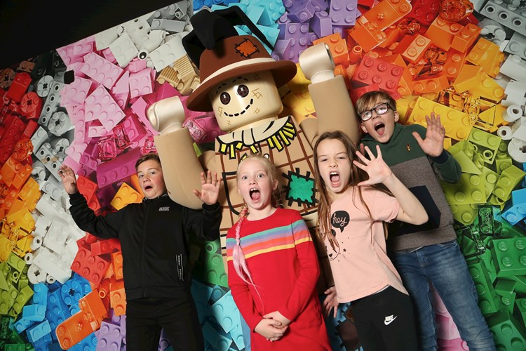 Scarecrow and Children at Brick or Treat at LEGOLAND Discovery Centre Manchester